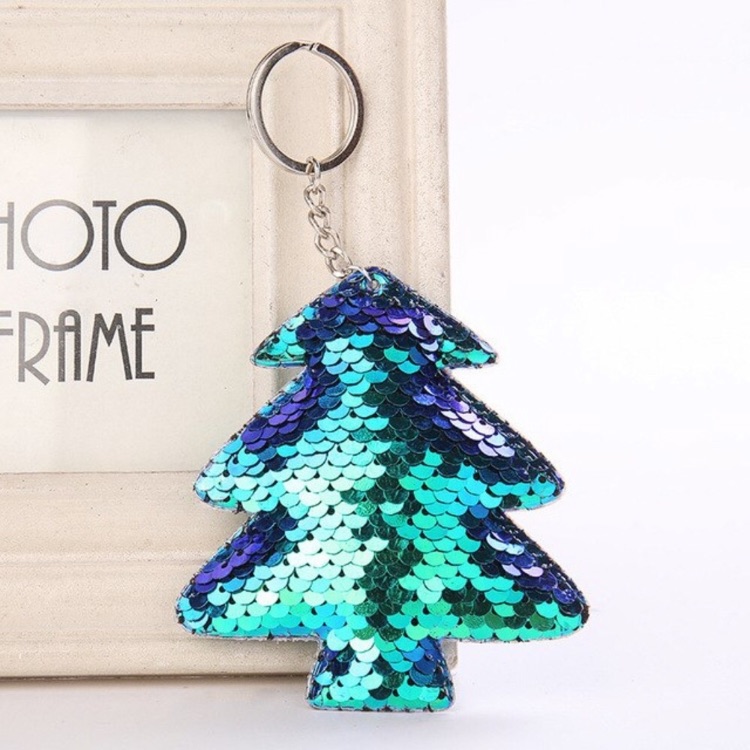 Sequin Tree Keychain